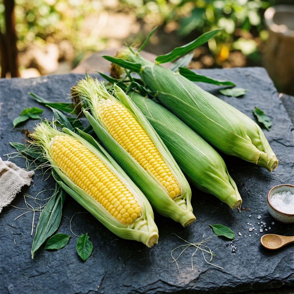 Photograph of fresh agricultural Maize (Corn)
